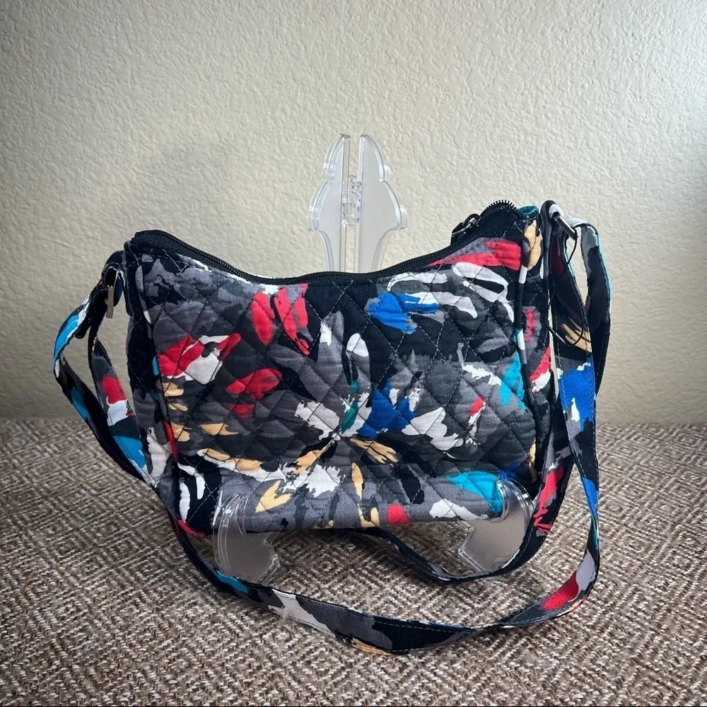 Vera Bradley Mini Crossbody Colorful Splash Color Paint Boho Casual Beach EUC